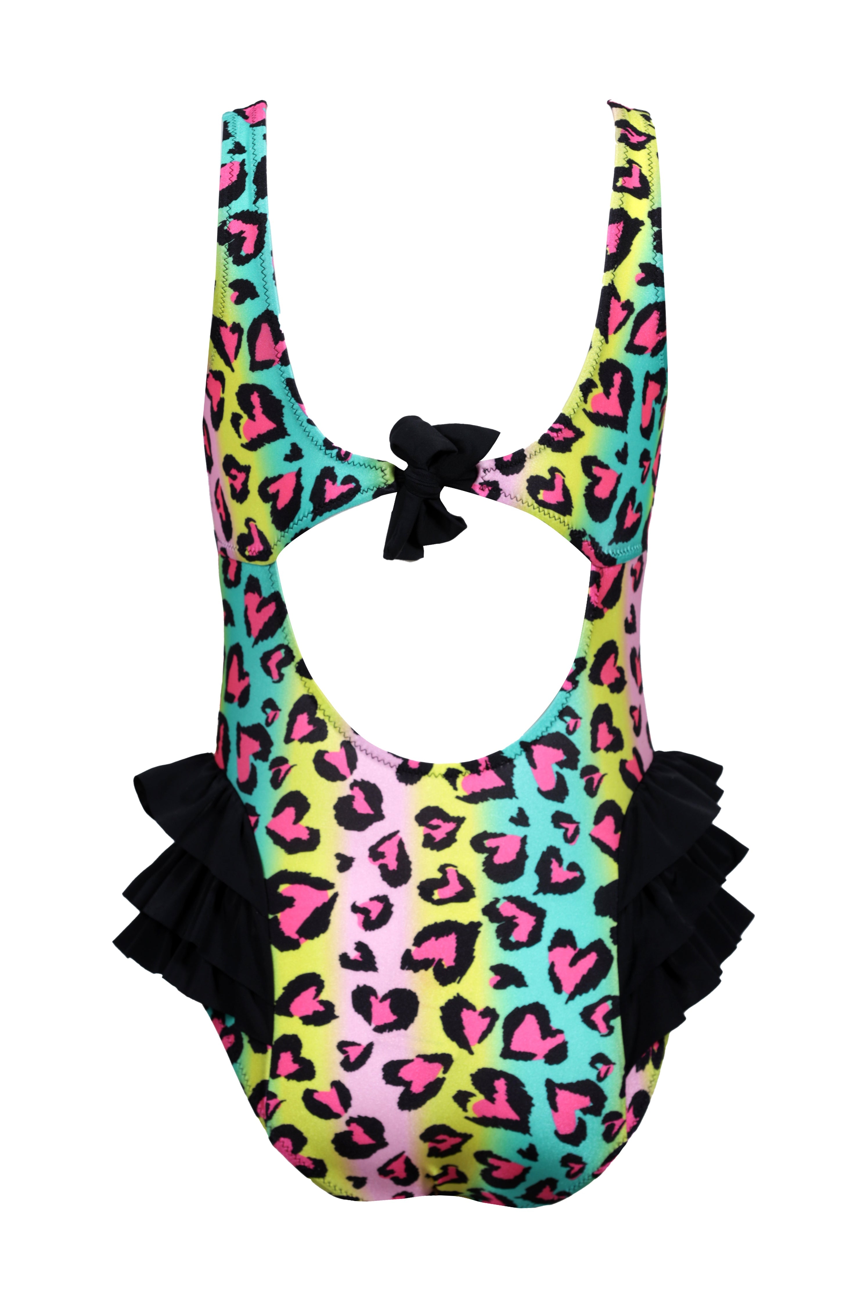 DONNA Heart Print Sleeveless One-Piece Swimsuit Nessi Byrd