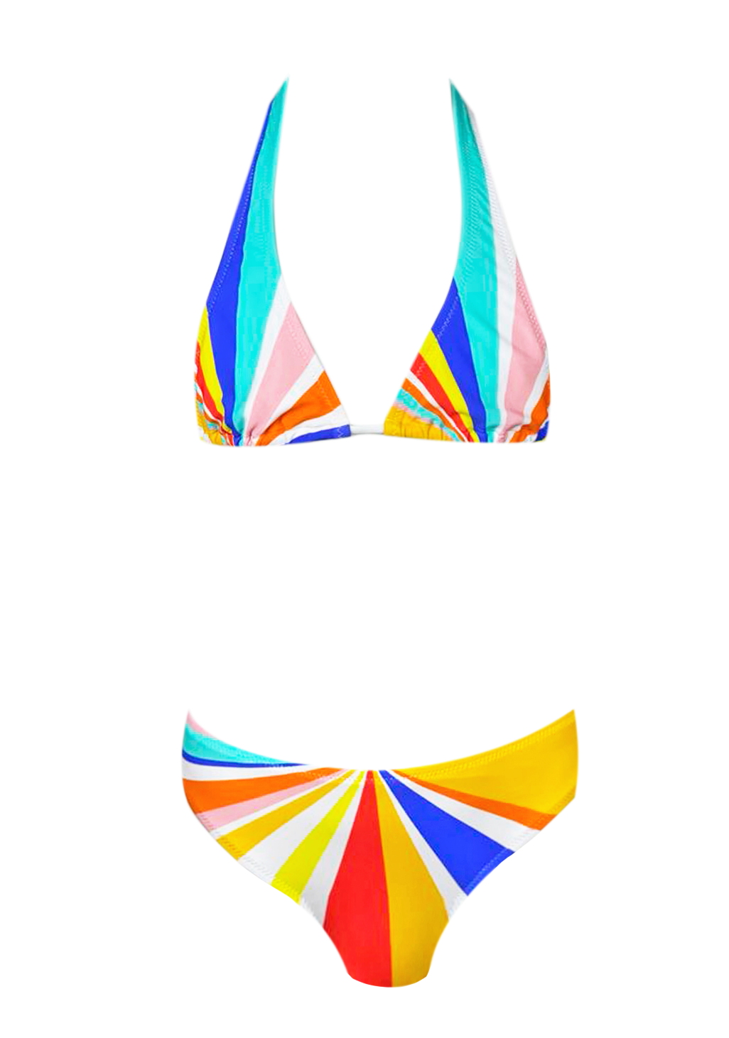 RAISSA - Kids' Rainbow Color Triangle Two-Piece Bikini Nessi Byrd