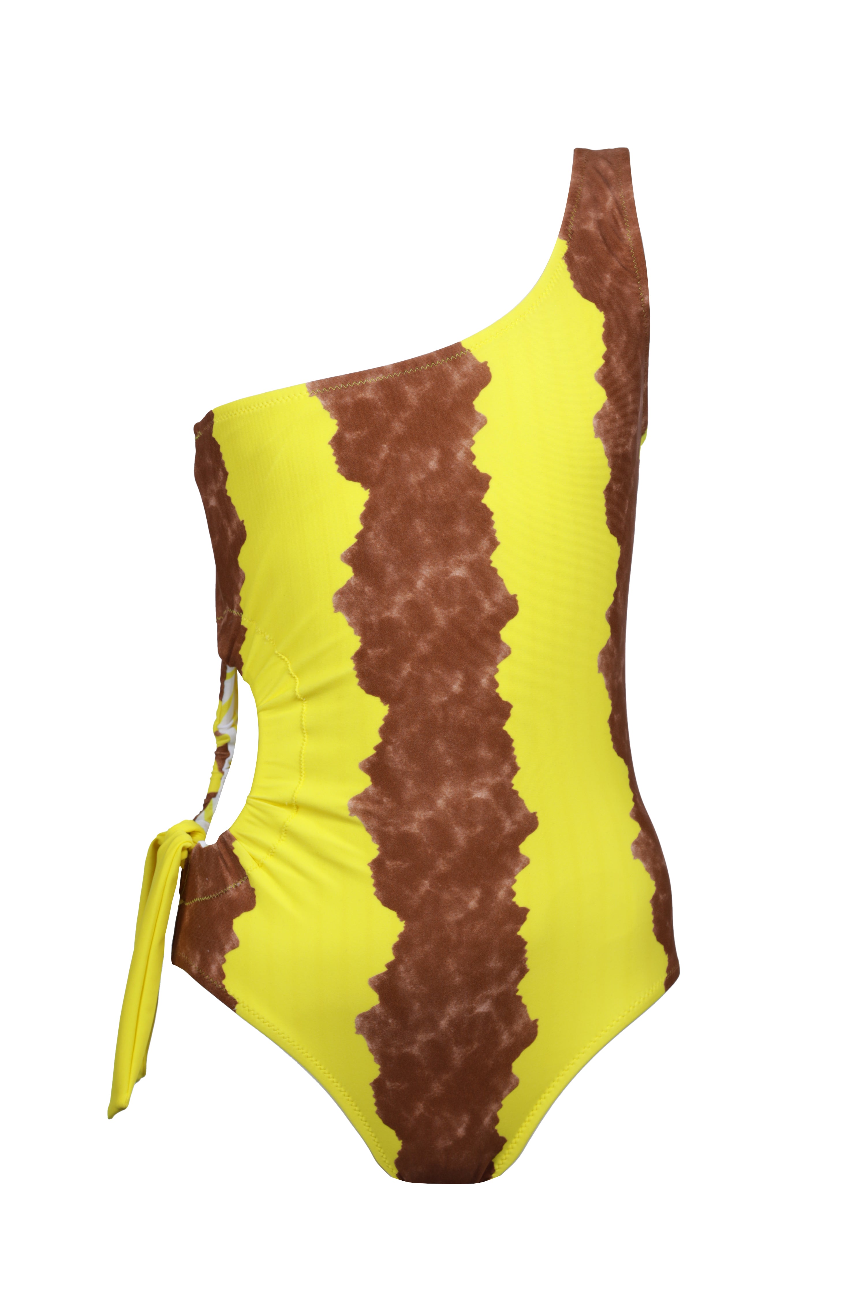 ELENA Sleeveless One-Shoulder Cut-Out Swimsuit Nessi Byrd