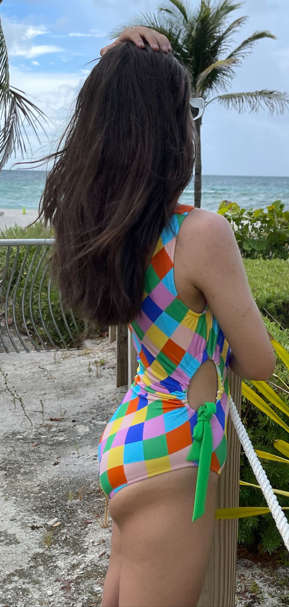 CLAIR -S2319 - Kids' Cube Pattern Multicolor One-Piece Swimsuit Nessi Byrd