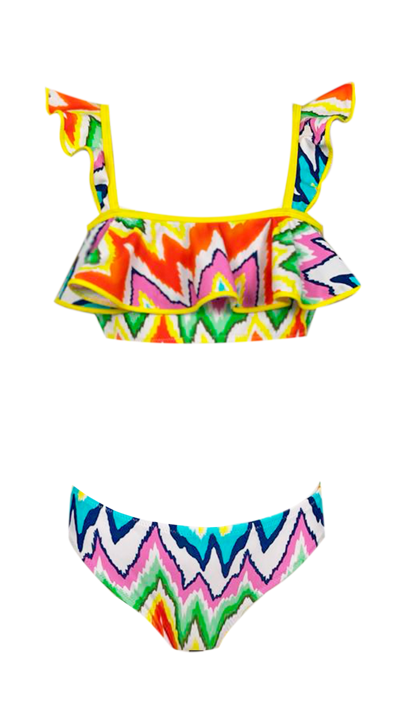 Akeno Sleeveless Ruffle Front Two-Piece Swimsuit Nessi Byrd