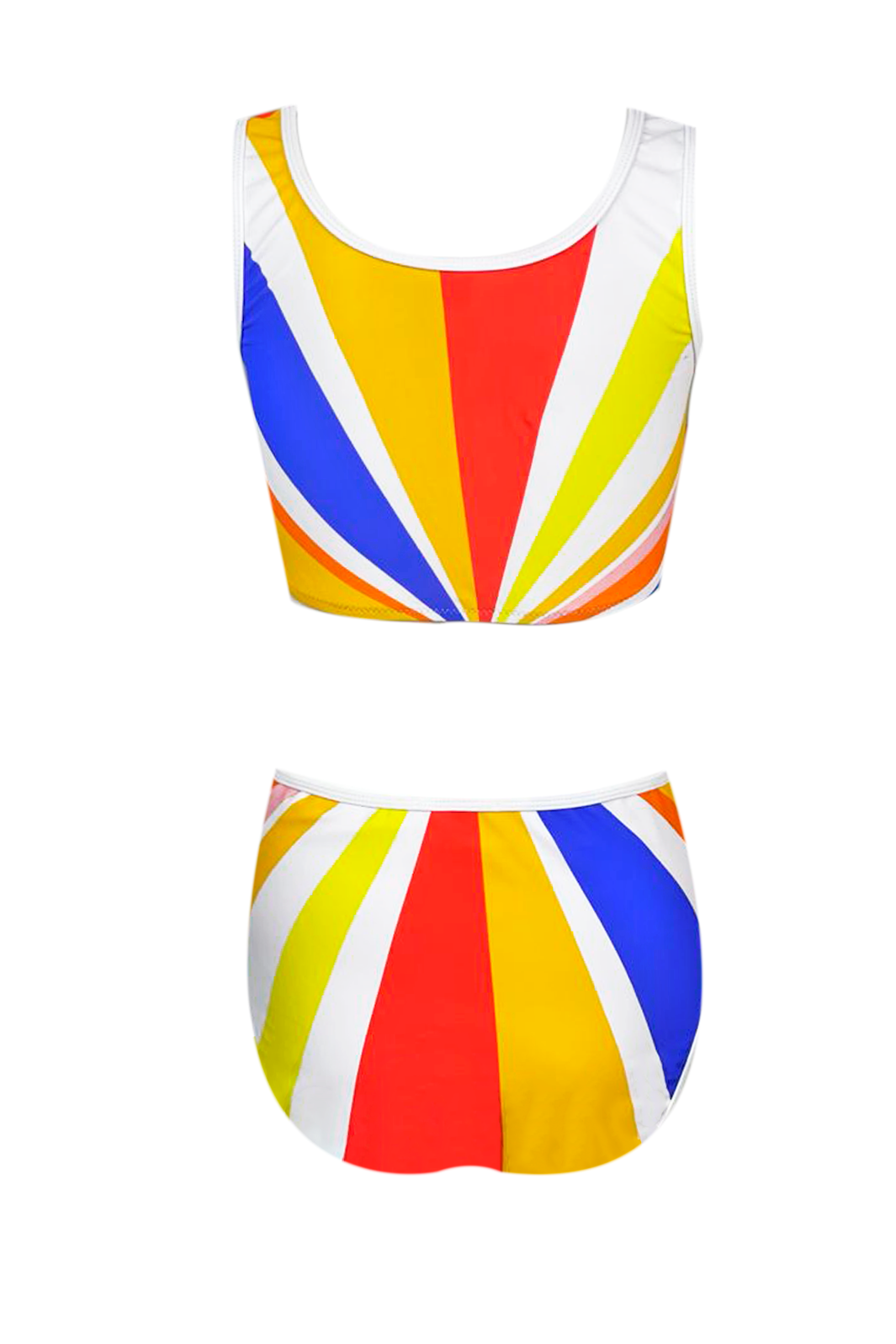 BAMBAM - Kids' Rainbow Striped Knot Detail Bikini Nessi Byrd