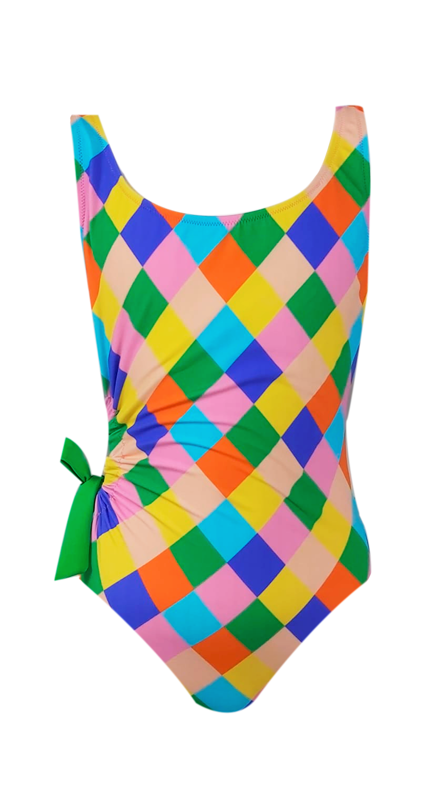 CLAIR -S2319 - Kids' Cube Pattern Multicolor One-Piece Swimsuit Nessi Byrd