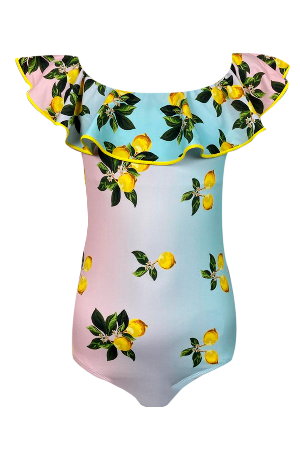 Siera Ruffle Neck One-Piece Swimsuit Nessi Byrd