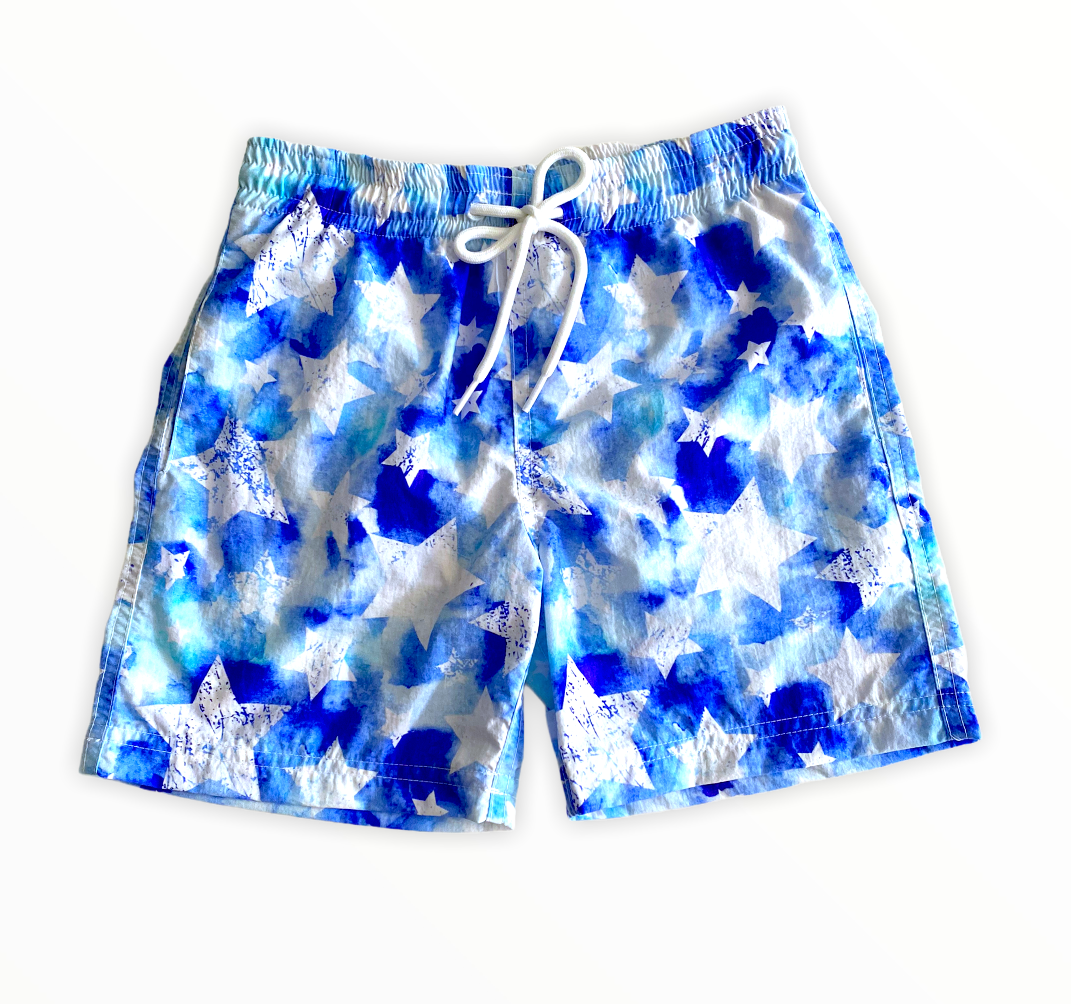 Paul Kids' Star Print Quick-Dry Swim Trunks Nessi Byrd