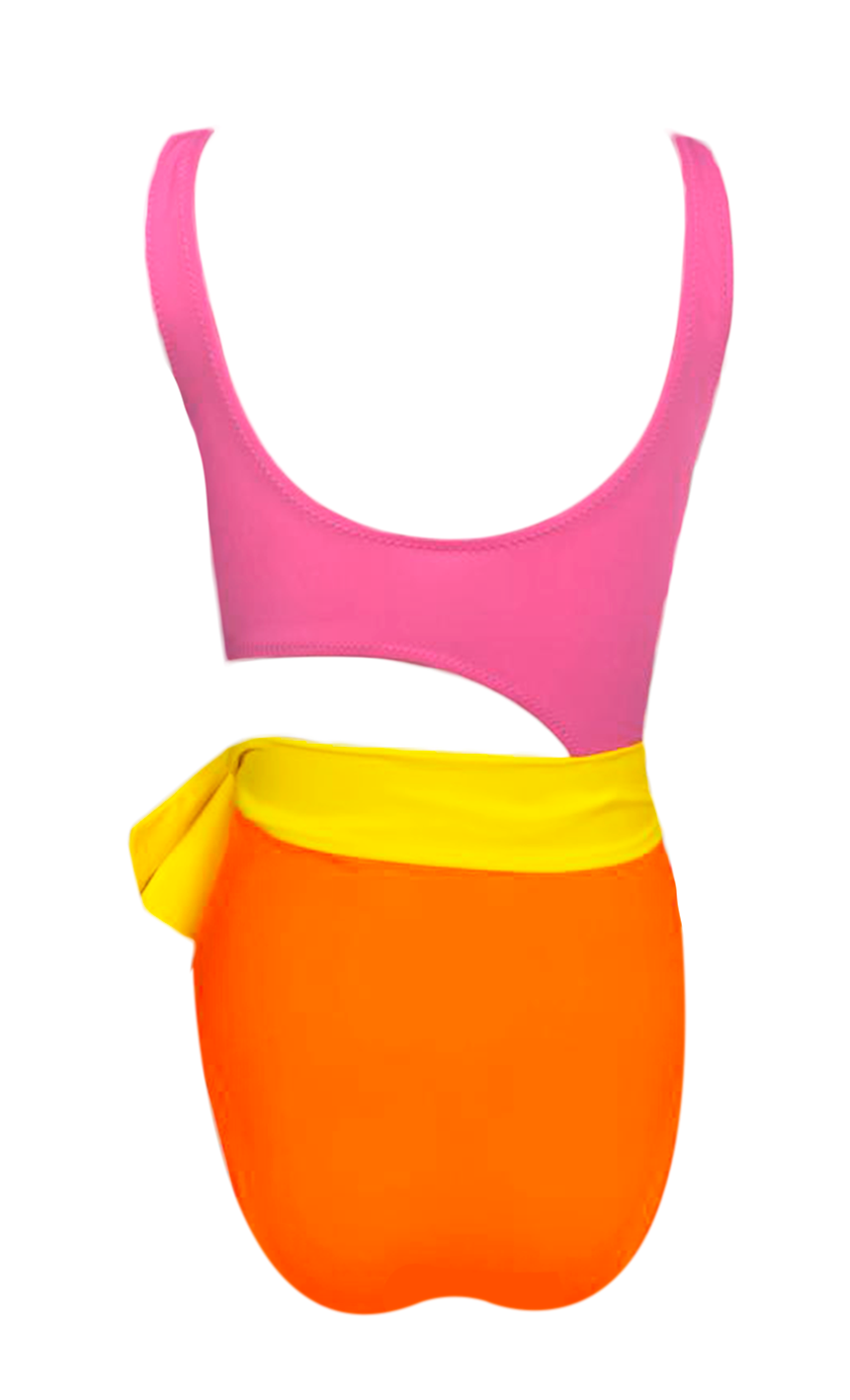 POP - Kids' Cut-Out Yellow Belt Pop - One Piece Girl Swimsuit Nessi Byrd
