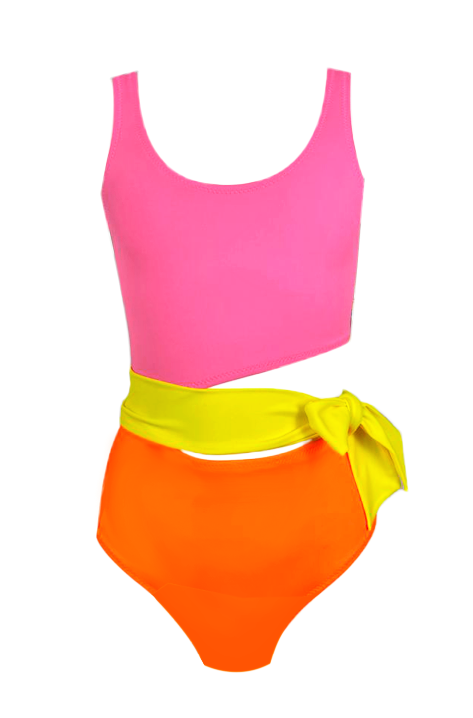 POP - Kids' Cut-Out Yellow Belt Pop - One Piece Girl Swimsuit Nessi Byrd
