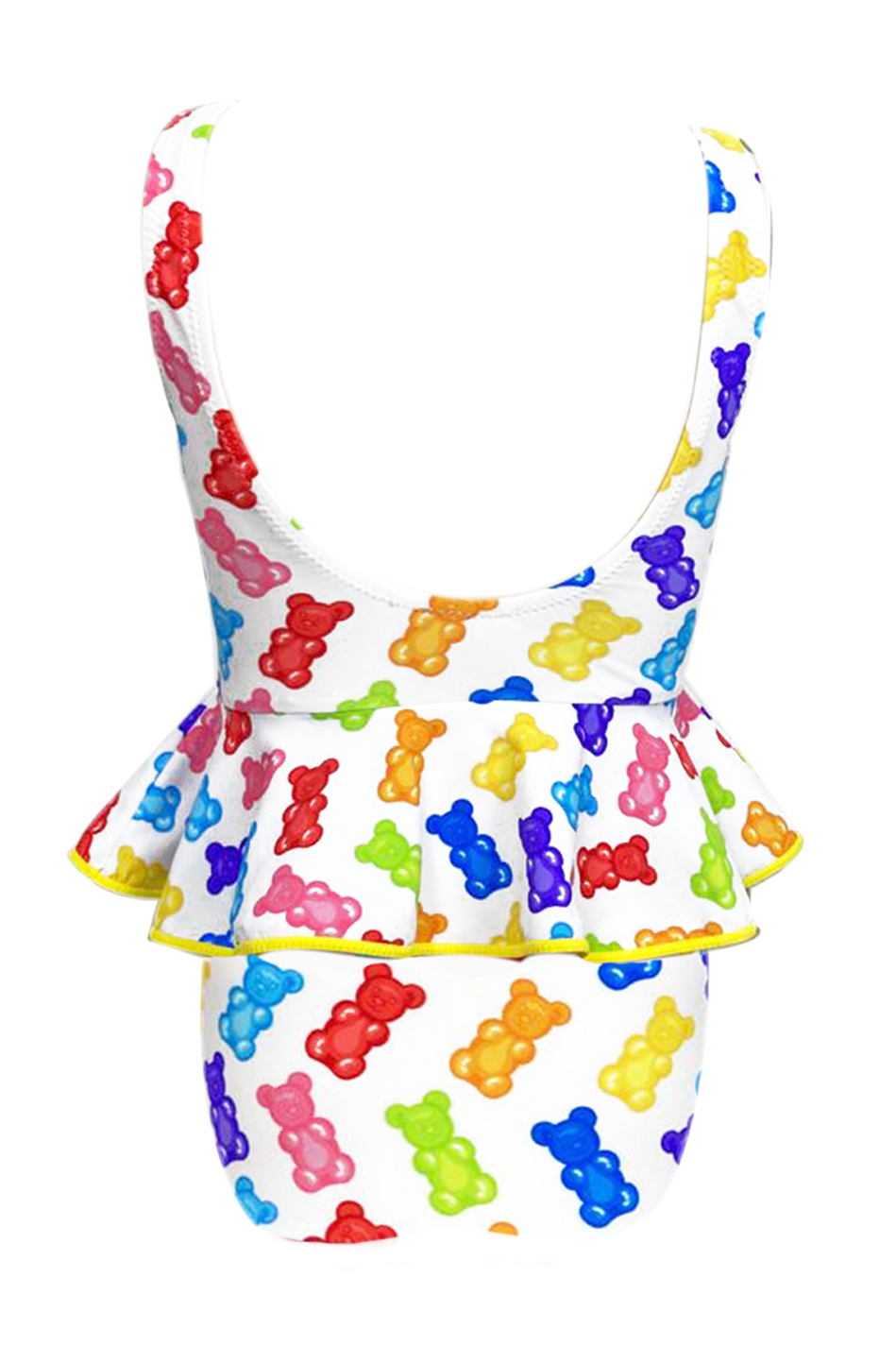 ASAMI Print Sleeveless Ruffle Waist One-Piece Swimsuit Nessi Byrd