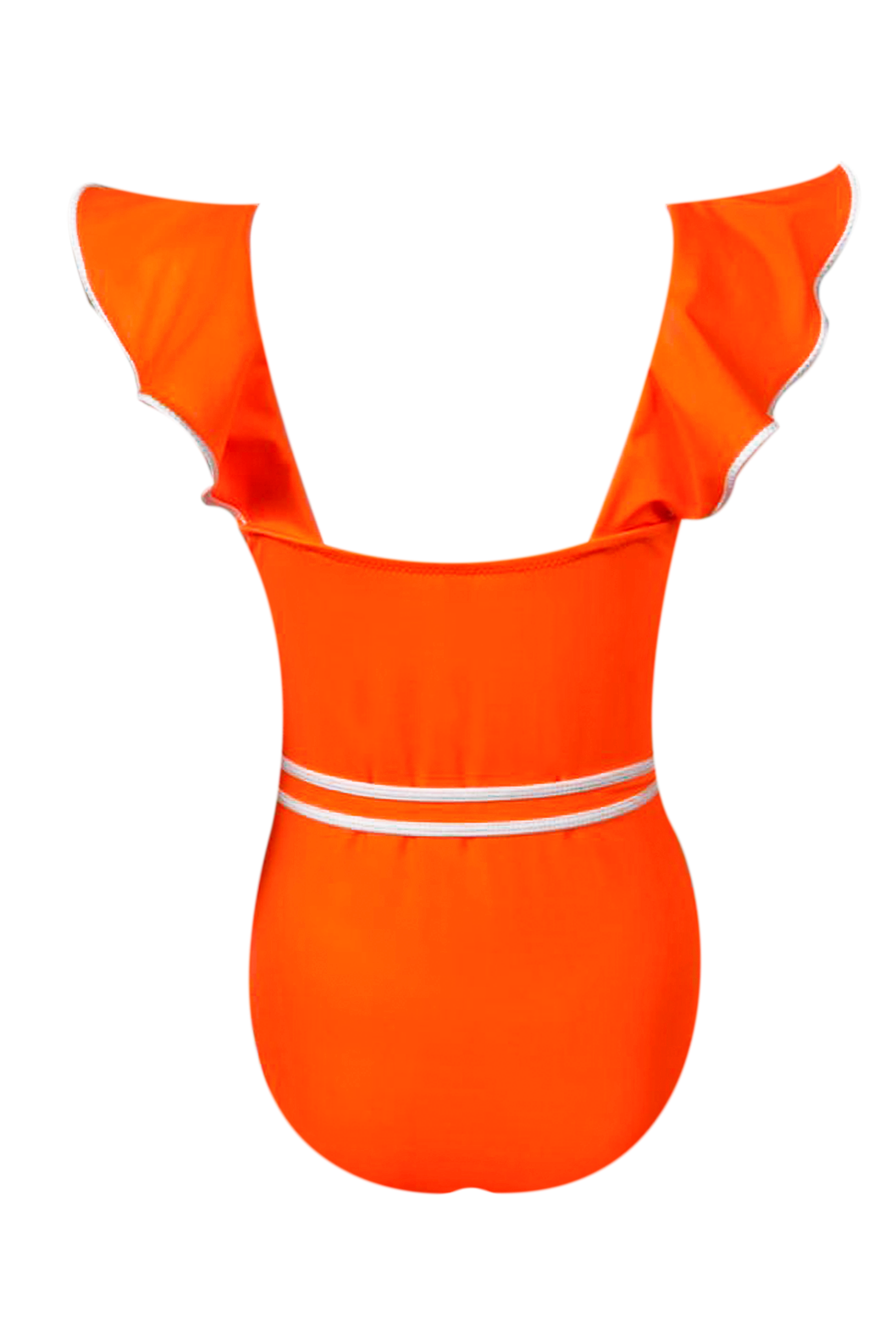 TIKA - Kids' Vibrant Orange Ruffle One-Piece Swimsuit Nessi Byrd