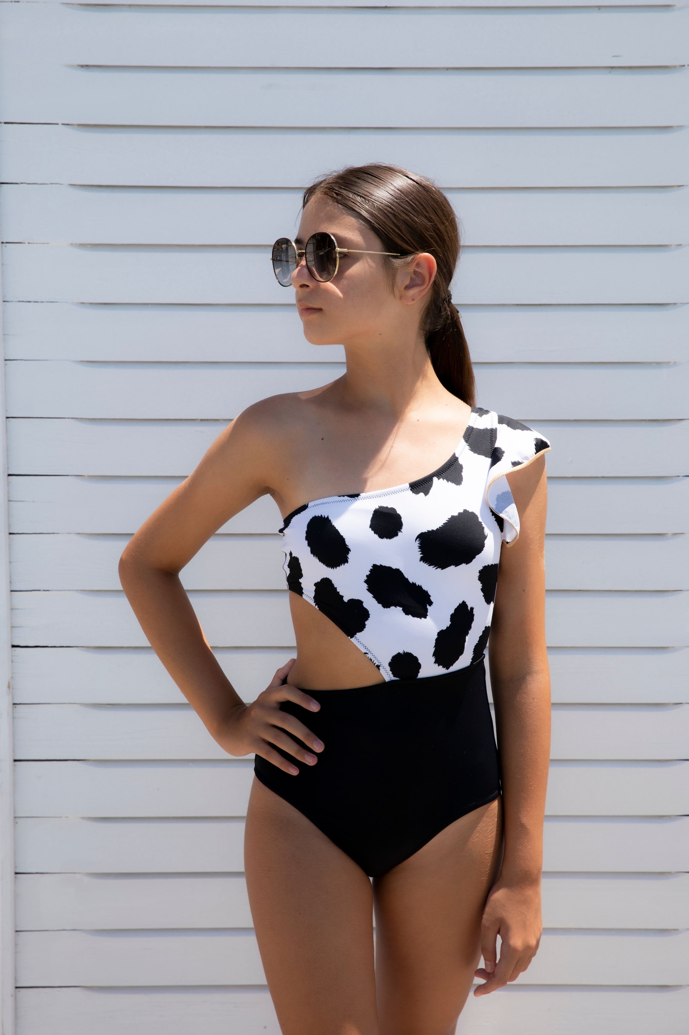 AMANDA Print One-Shoulder One-Piece Swimsuit Nessi Byrd