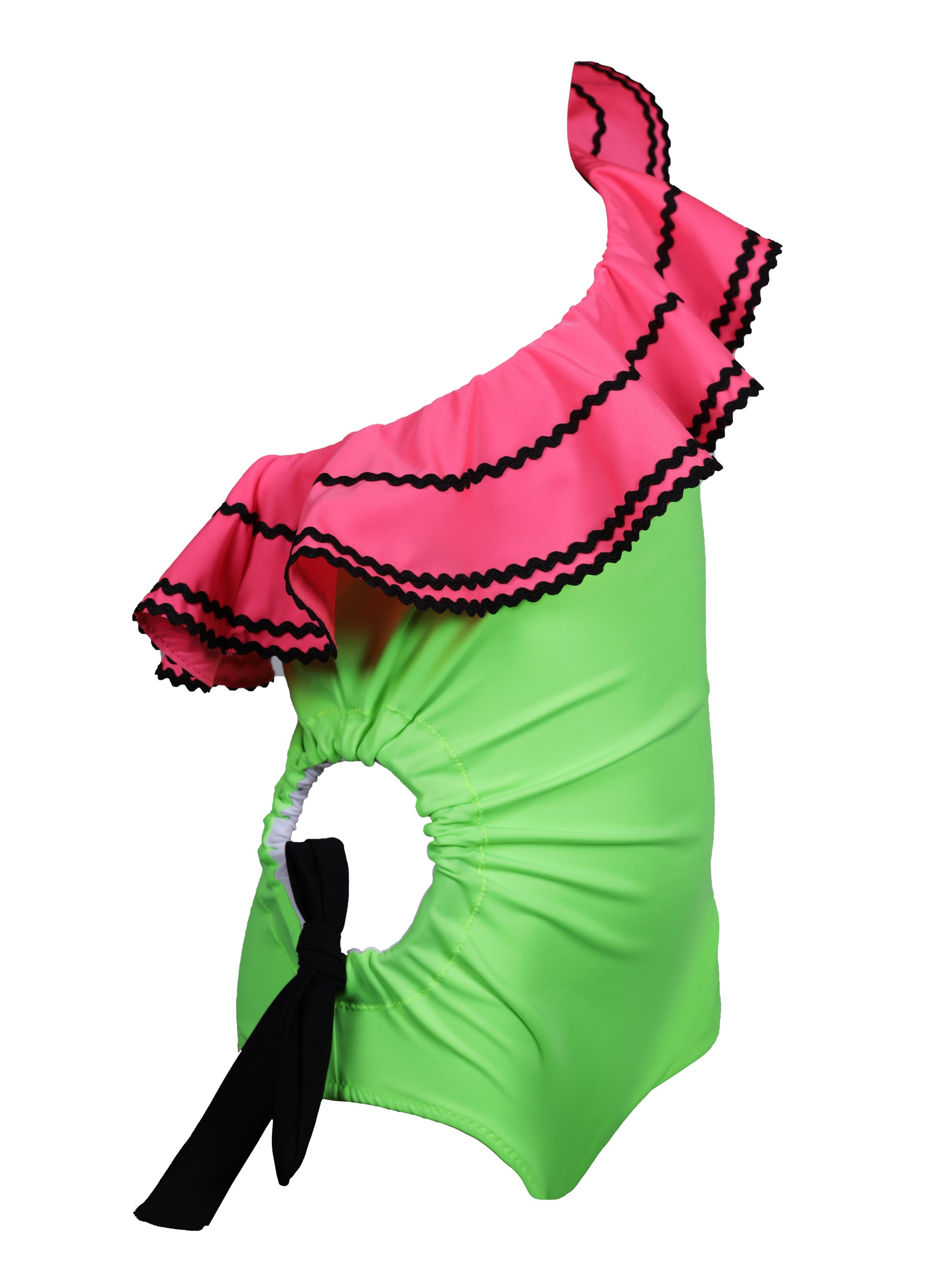 PARI Ruffle One Shoulder One-Piece Swimsuit Nessi Byrd