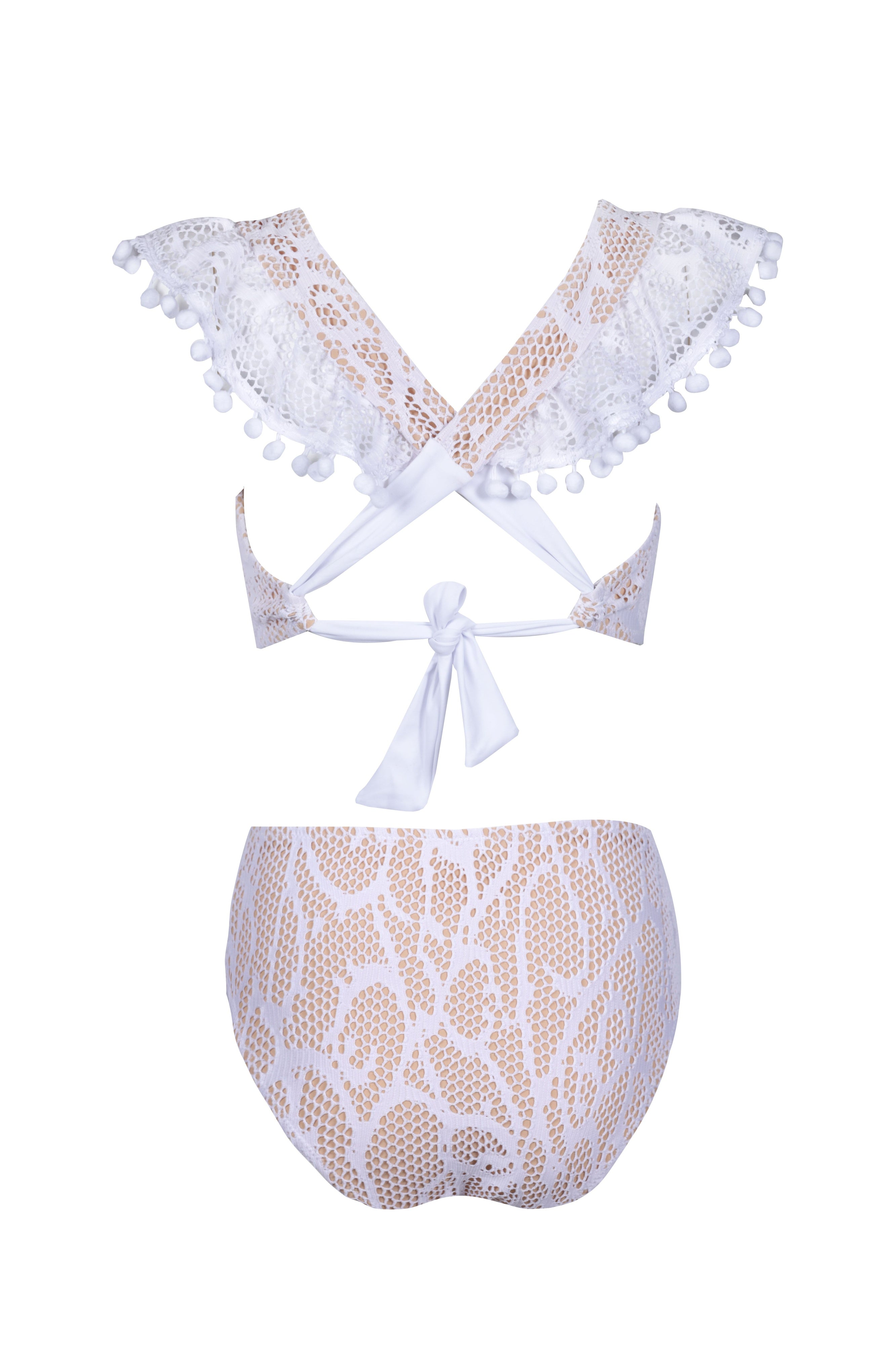 LONDON Pom-pom Detail Two-Piece Bikini Nessi Byrd