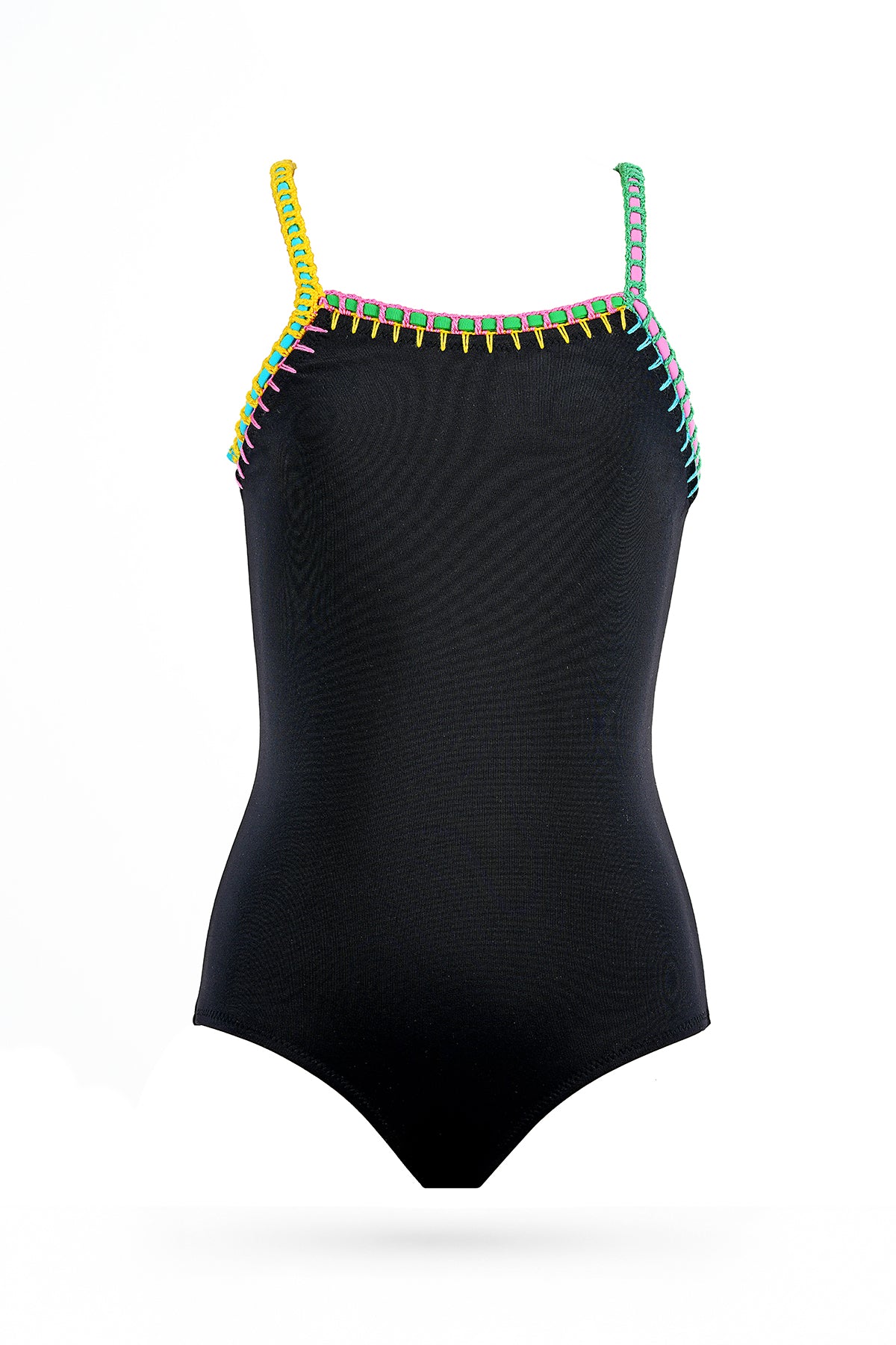 LELA Multi-Color Embroidery Trim One-Piece Swimsuit – Nessi Byrd