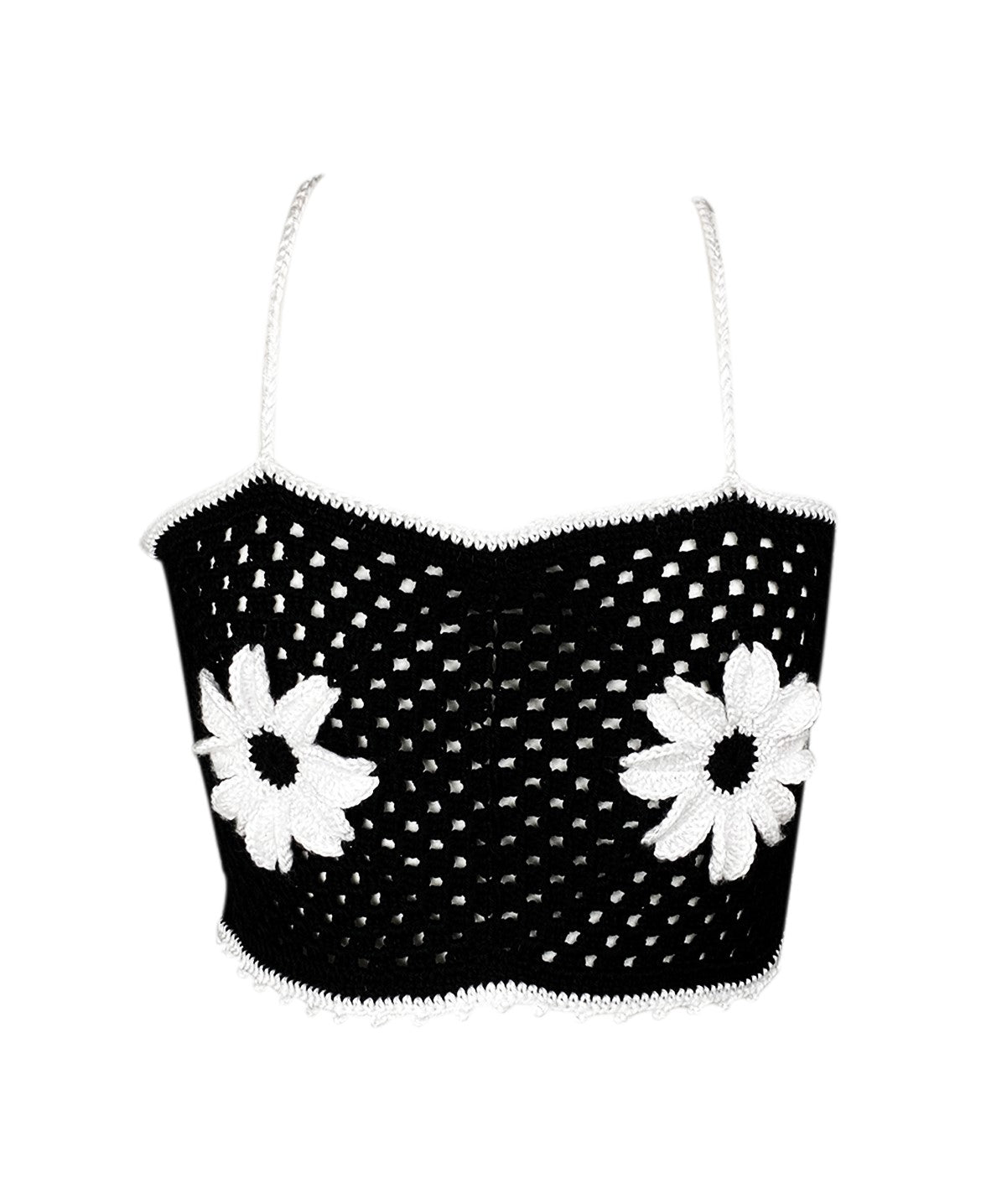 ELVIRA FLOWER HAND-CROCHET CROP TOP – Nessi Byrd
